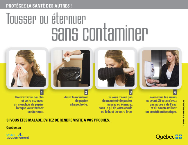 Tousser ou éternuer sans contaminer